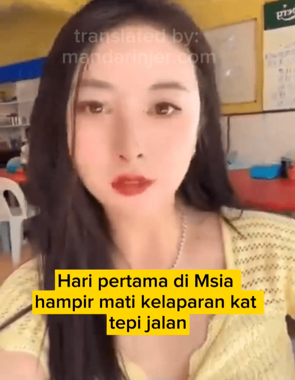 China tourist said she nearly starved to death in M'sia