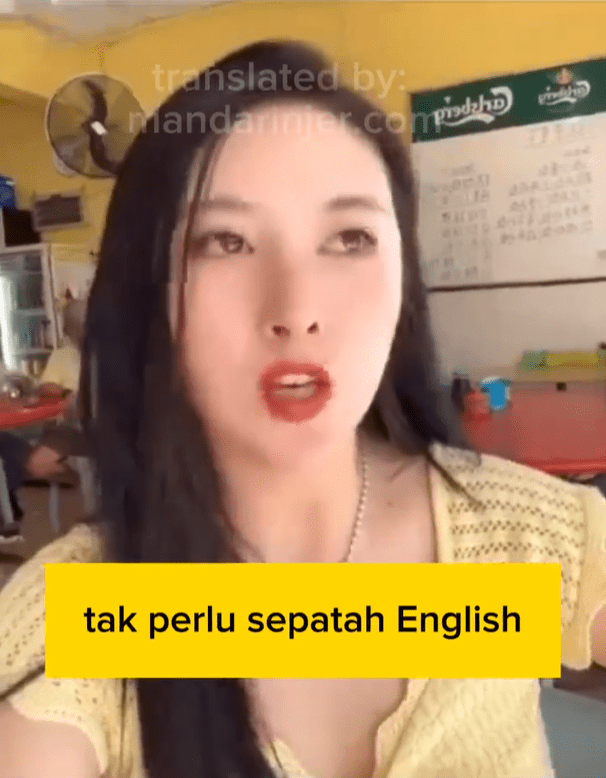 China tourist complains about language barrier