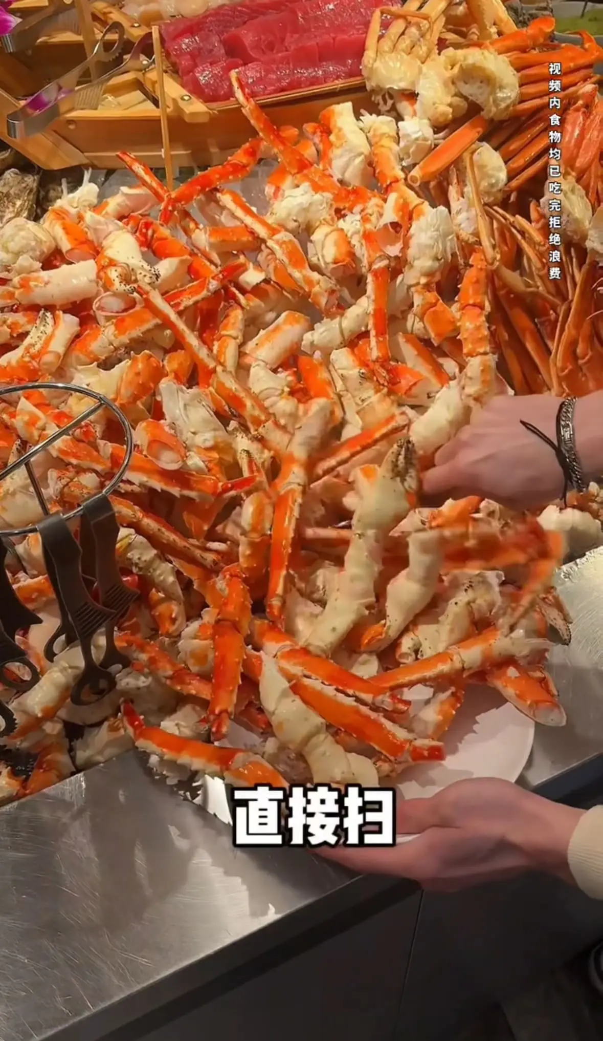 Chinese influencer hoarding seafood