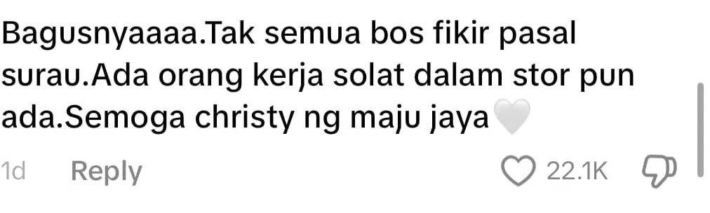 christy ng - netizen comment surau