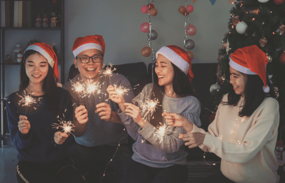 In the jolly spirit of Christmas