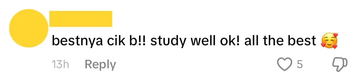 Comment 04_Cik B pursue study in Spain