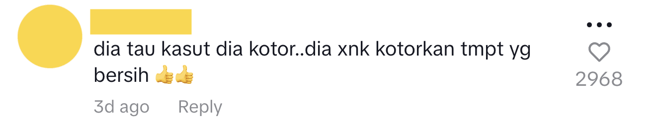 Comment about foreign worker removes shoes at KTM_02