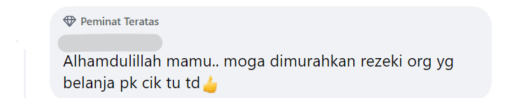 Comment God bless the one who helped