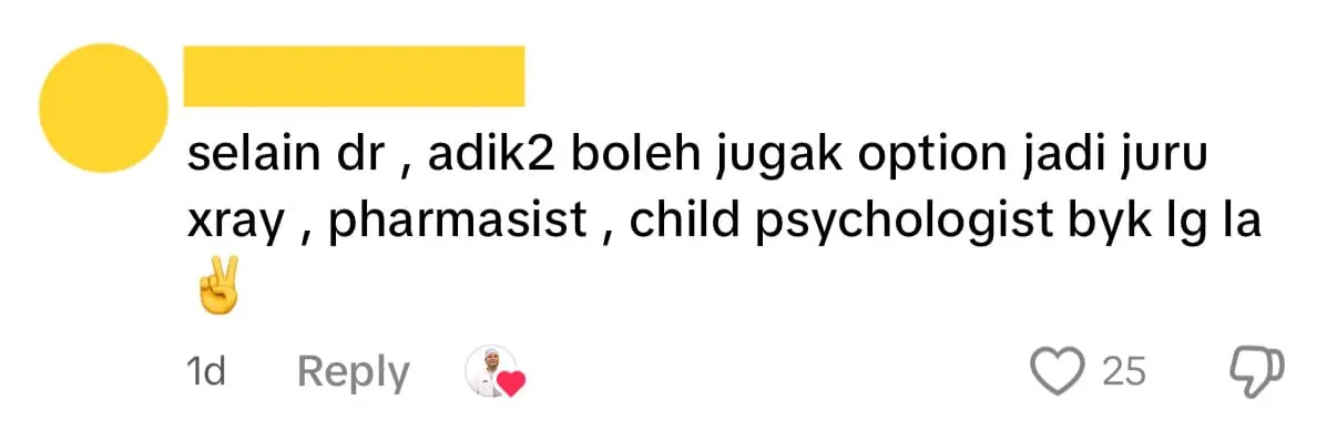 Comment01_M’sian Doctor Urges Straight-A SPM Students Not To Blindly Pursue Medicine, Says It's ‘Tough & Low-Paying’