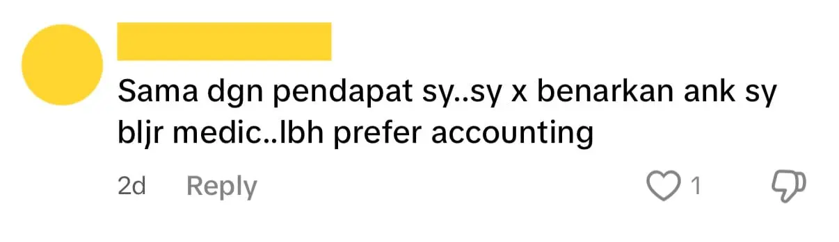 Comment02_M’sian Doctor Urges Straight-A SPM Students Not To Blindly Pursue Medicine, Says It's ‘Tough & Low-Paying’