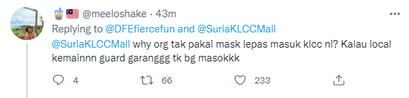 Comment questioning how Karen was able to enter the mall