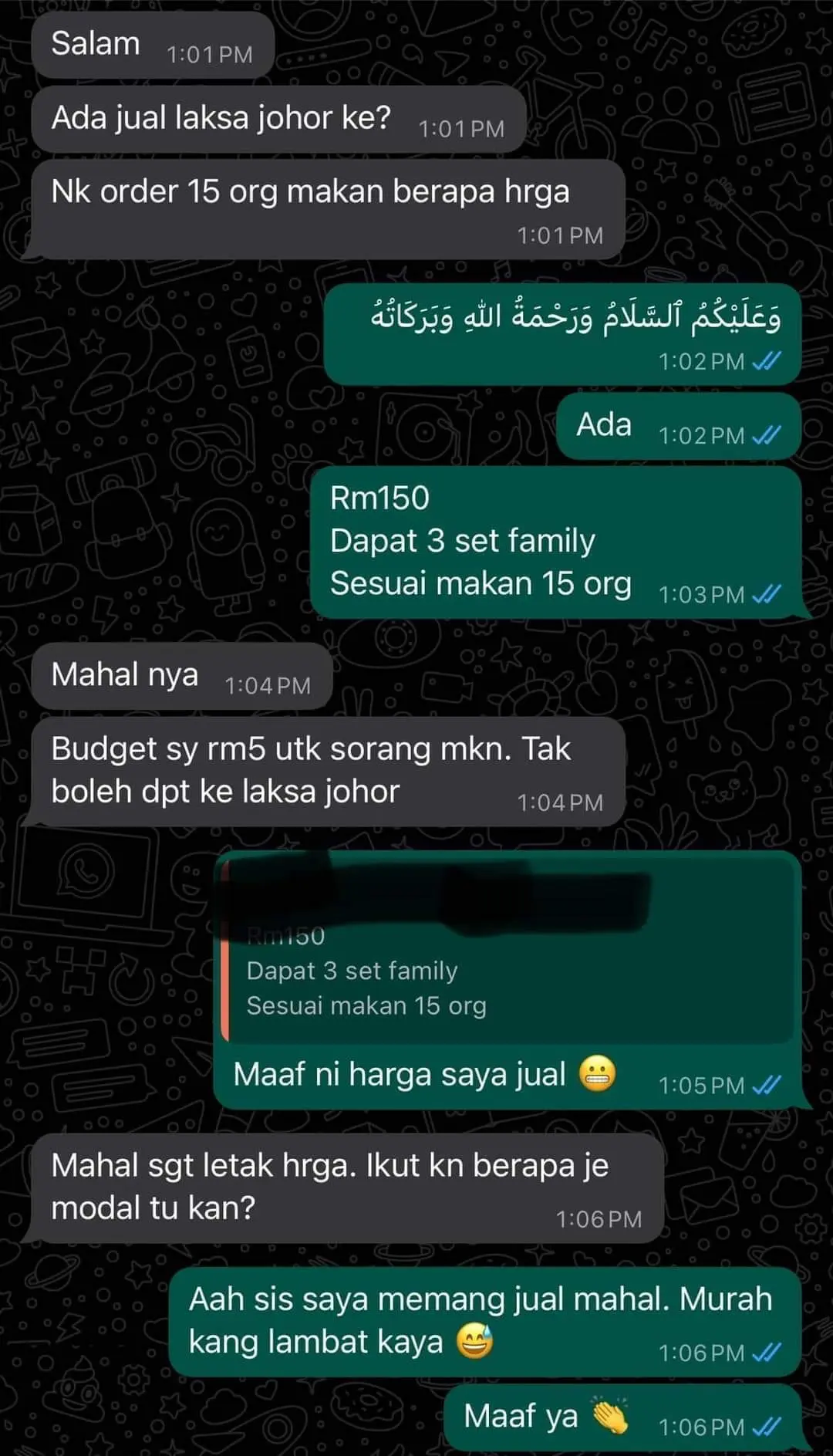 Conversation of the Johor Laksa