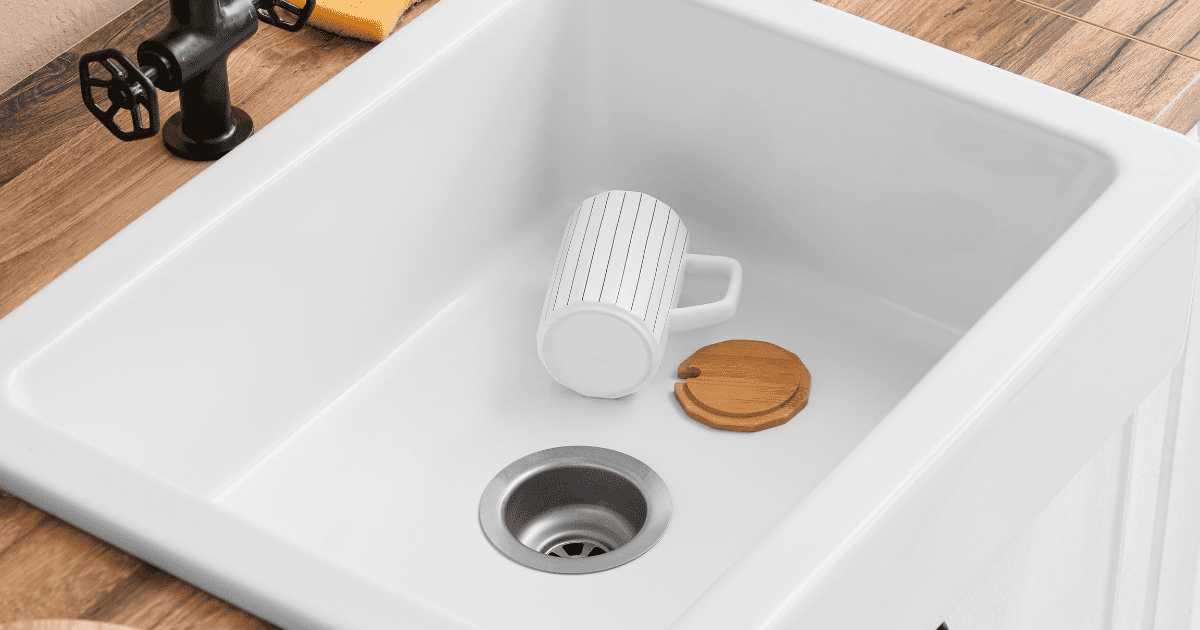 cup inside sink