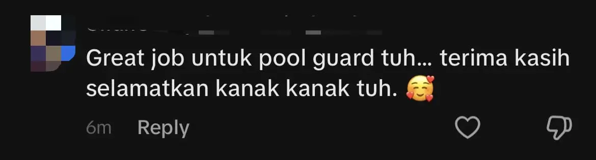 Alert M'sian Lifeguard Saves Child Who Nearly Drowned Inside Pool At Penang Hotel comment 2