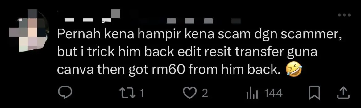 M'sian Woman Transfers 1 Sen To Scammer 20 Times, Manages To Get Her Money Back comment 3