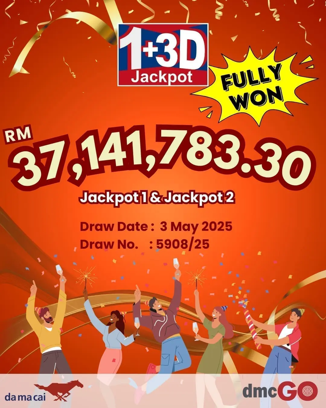 Da Ma Cai RM37mil jackpot