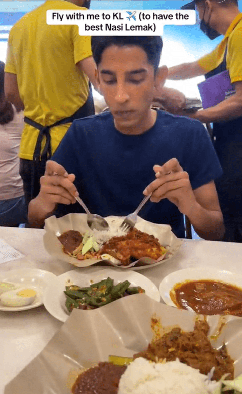 Darshen eating at Village Park