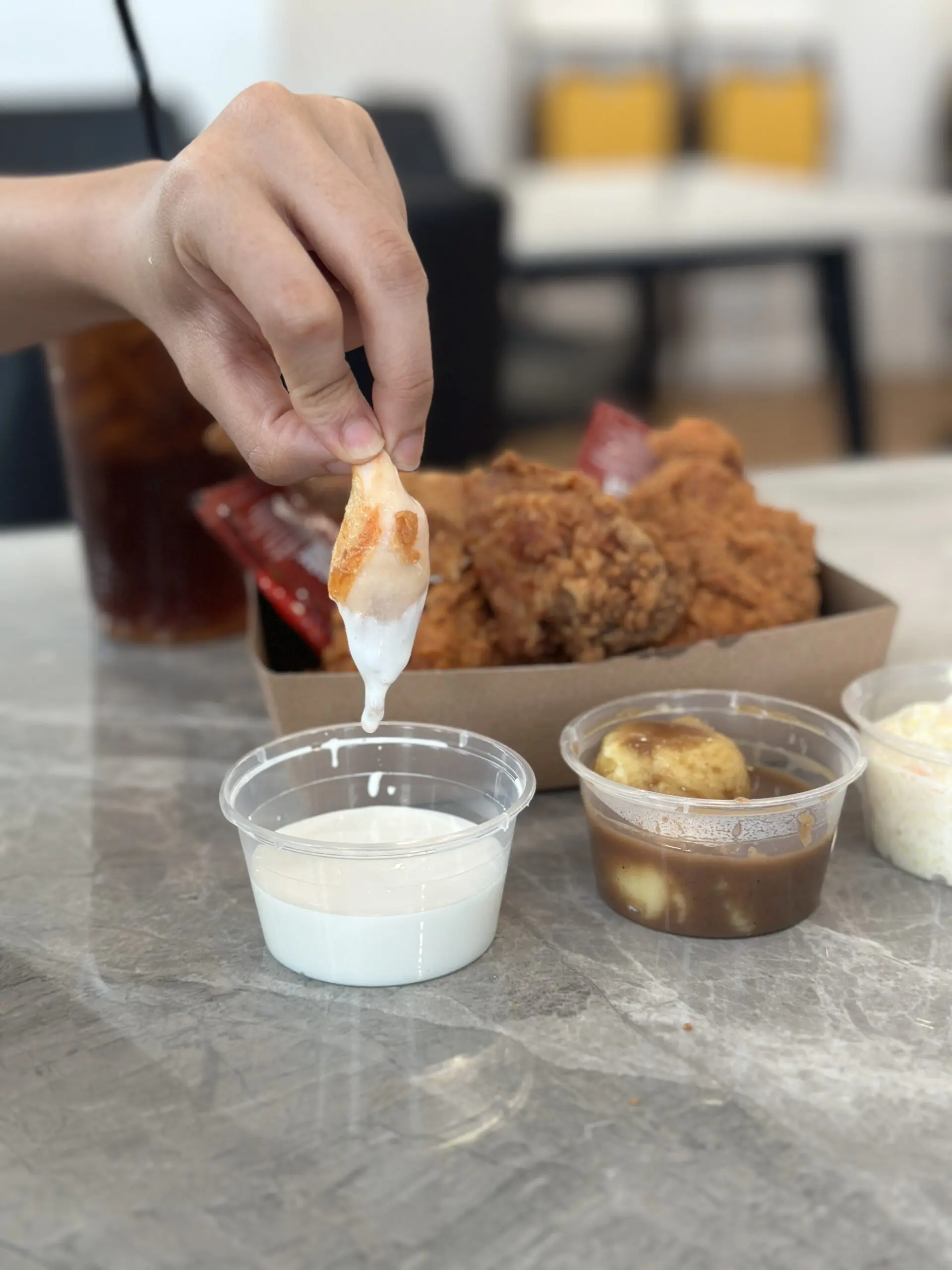 DFC chicken with garlic sauce