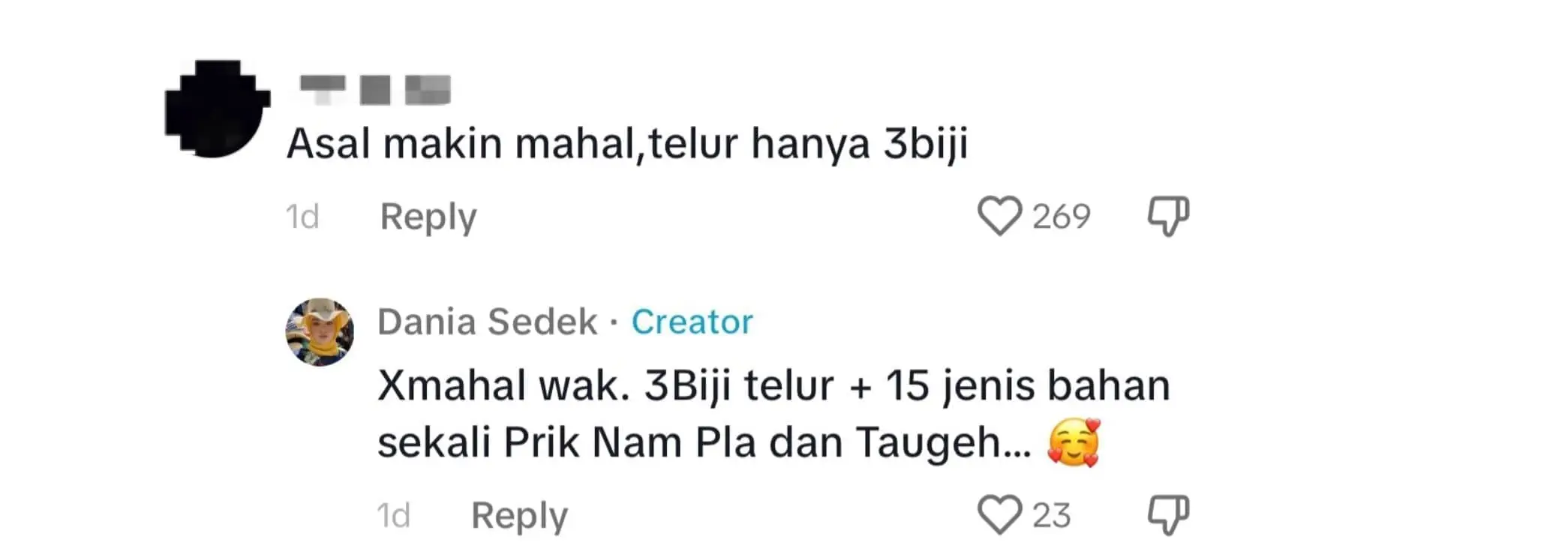 comment - M'sian Woman Sells Thai-Styled Omelette For RM13, Netizens Say It's Not Worth It & Too Oily 