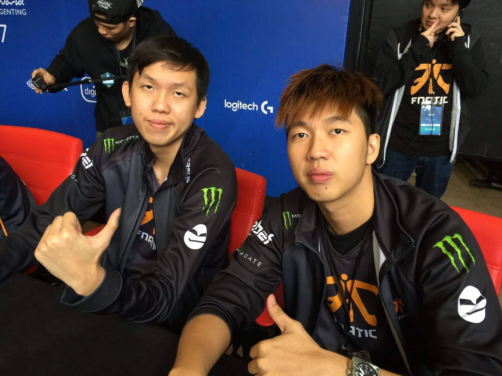 Malaysian Titans Mushi and Ohayo at a Dota 2 event