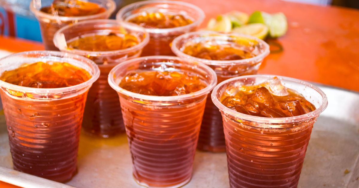 drinks in plastic cup
