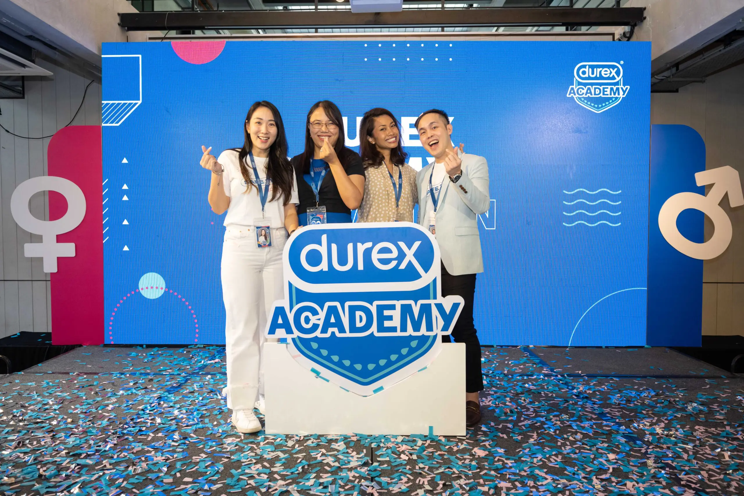 Durex Academy hosts and marketing manager.