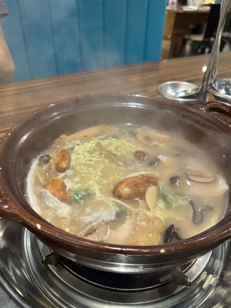 Durian Chicken Hotpot ending pot