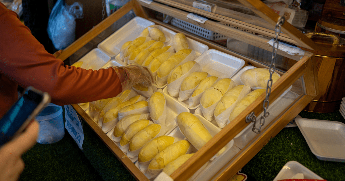 durian on display