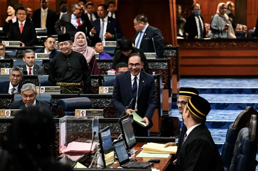 Anwar Ibrahim in Dewan Parlimen Malaysia 