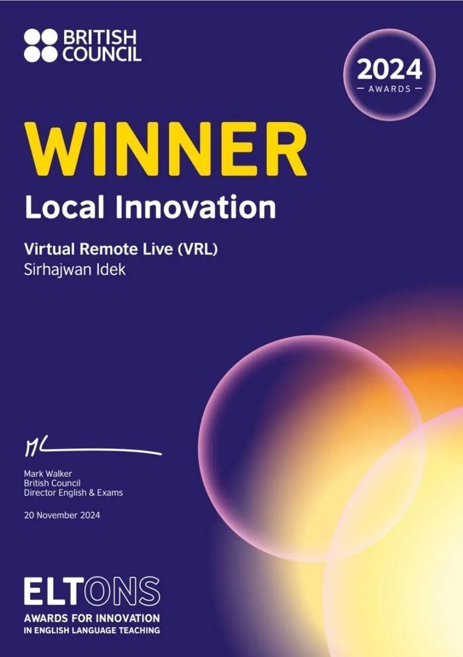 ELTons  Winner  Certificate