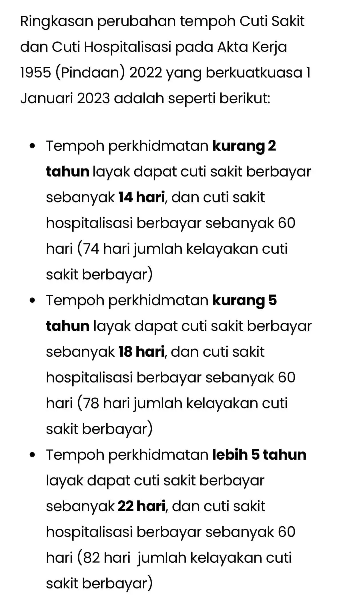 Employment Act 1955 (Amendment) 2022