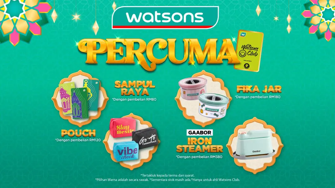Exclusive Raya Gifts with Purchase (GWP) - Just for Watsons Club Members!