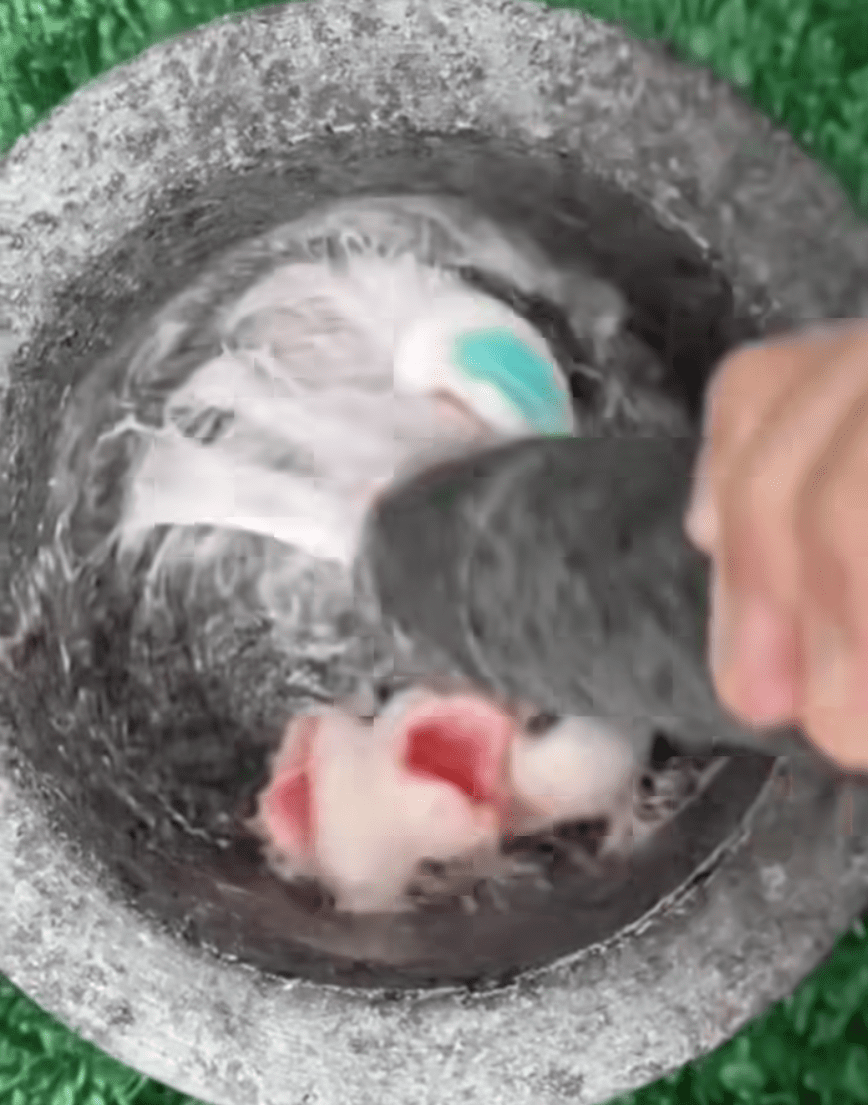 eyeball candy in pestle and mortar