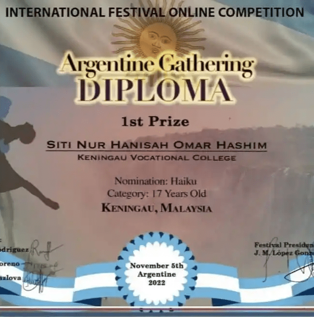 Siti Nur Hanisah Omar Hashim's cert