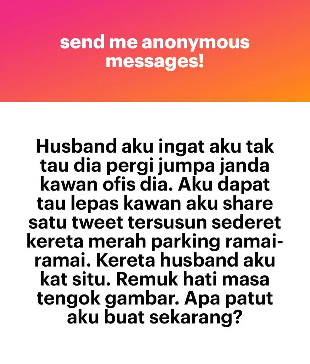 Screenshot of a confession. 