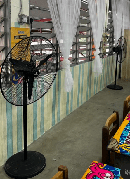 Fans installed in classroom