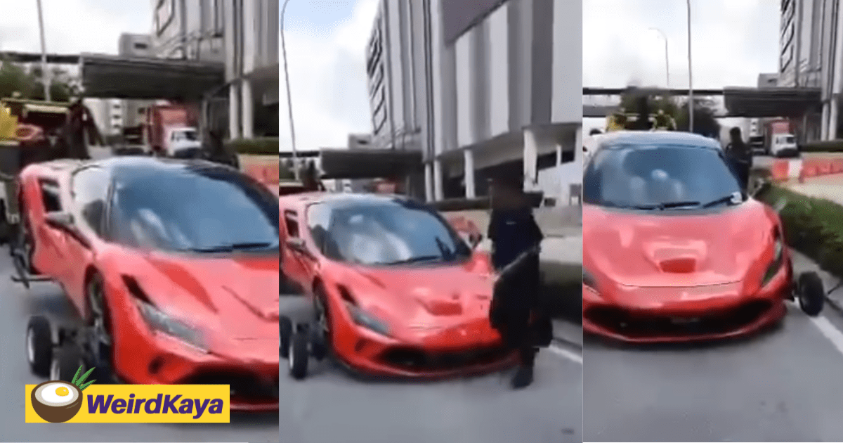 Ferrari Seen Being Towed Away In Shah Alam After Owner Allegedly Parked It Illegally