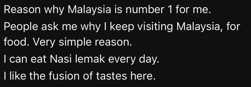 filipino loves malaysian foods comment