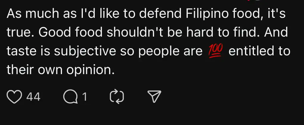 filipino loves malaysian foods comment