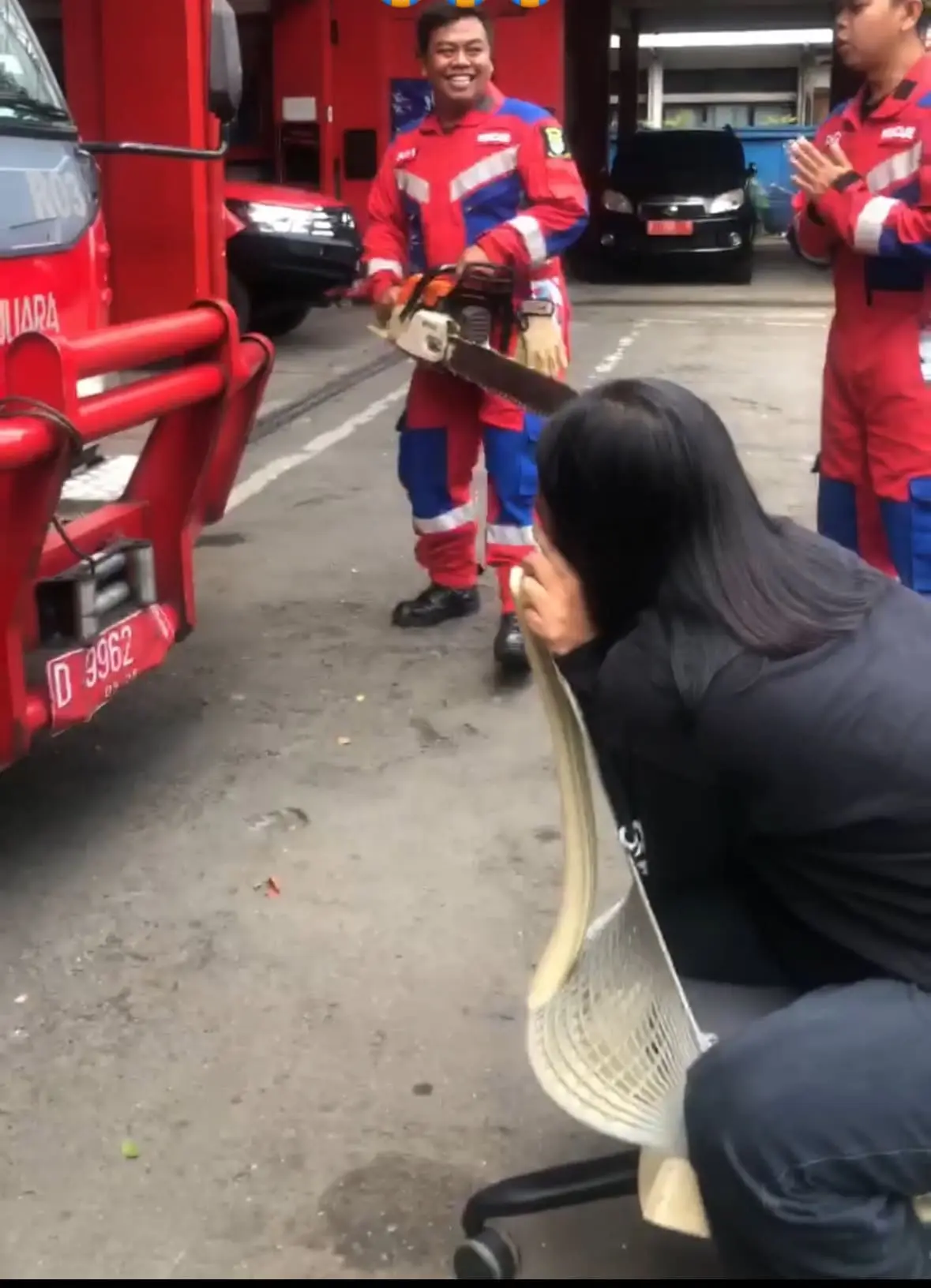 Firefighters Rescue Woman Who Got Her Nose Piercing Stuck To Chair