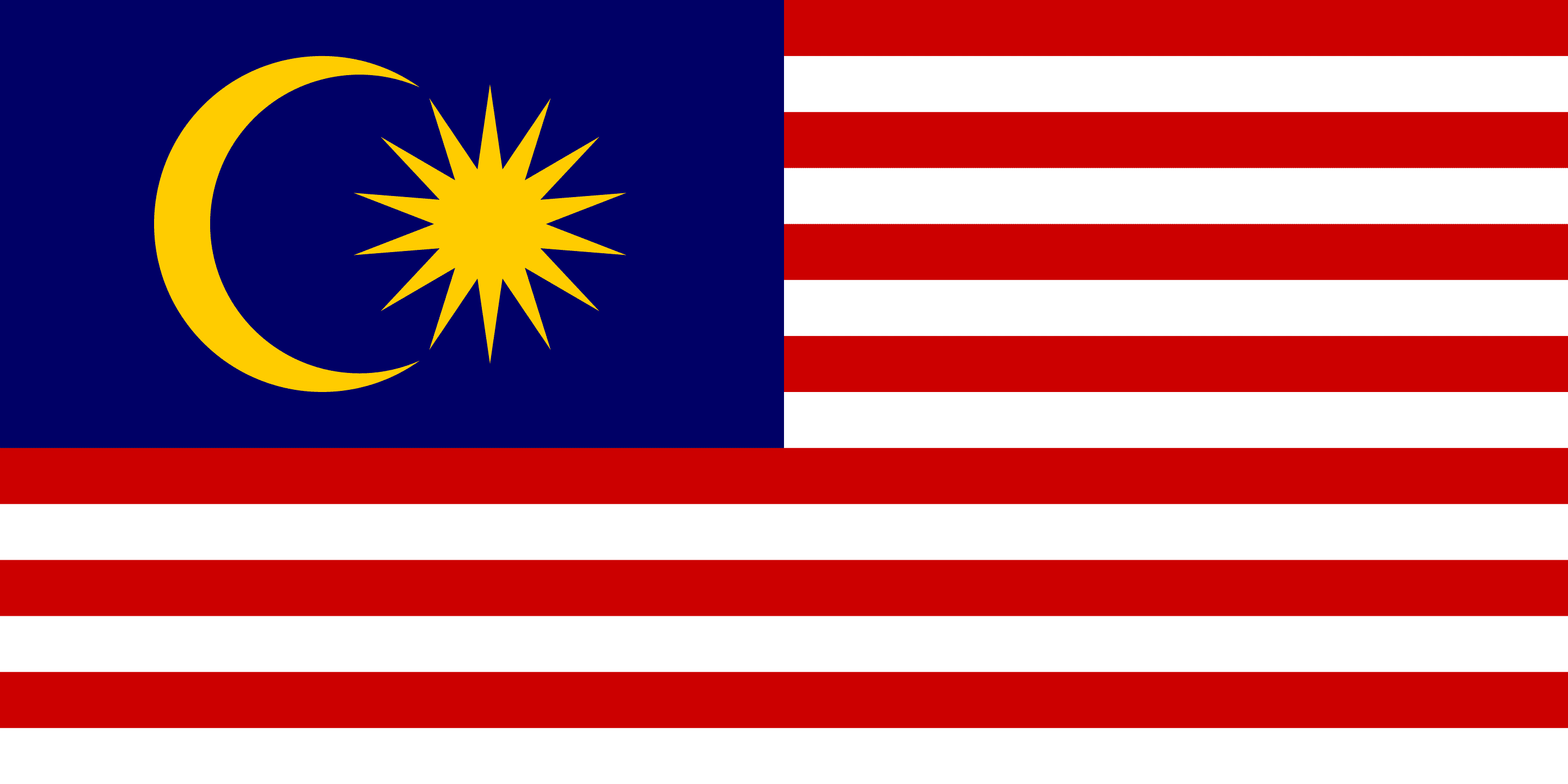 Jalur Gemilang with 13 stripes