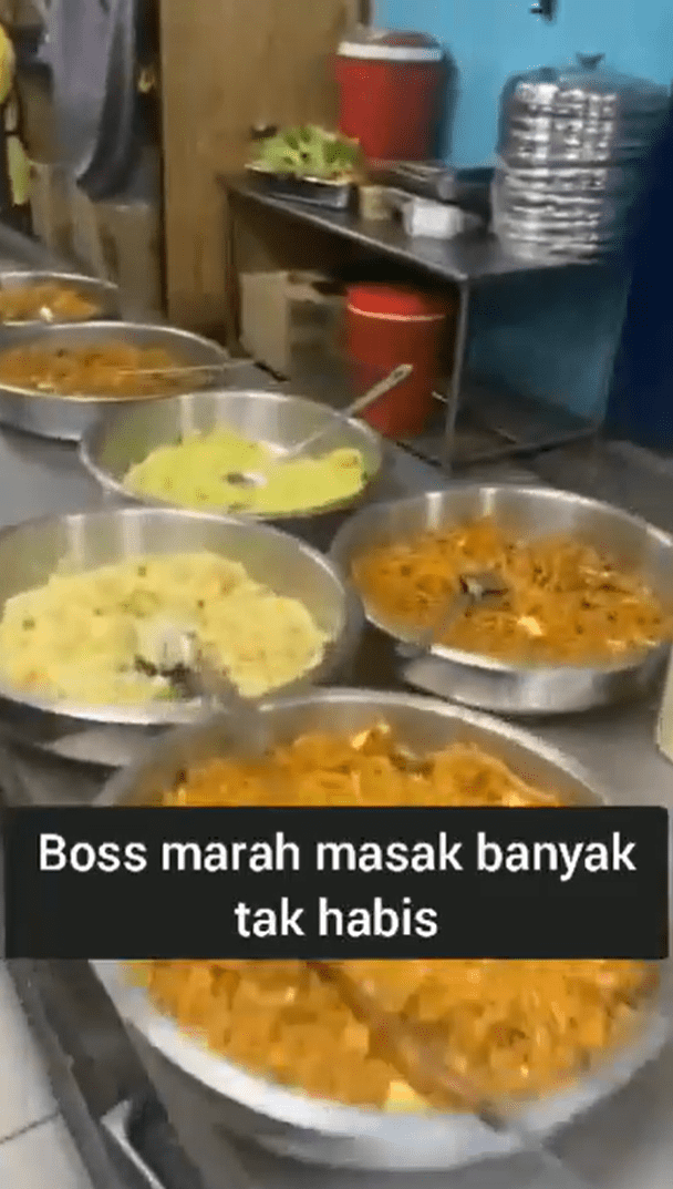 Food prepared by staff