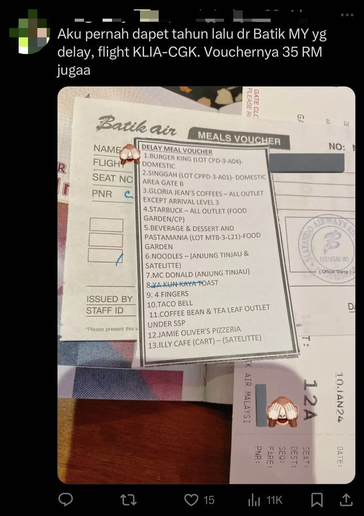 Food voucher compensation comment 2