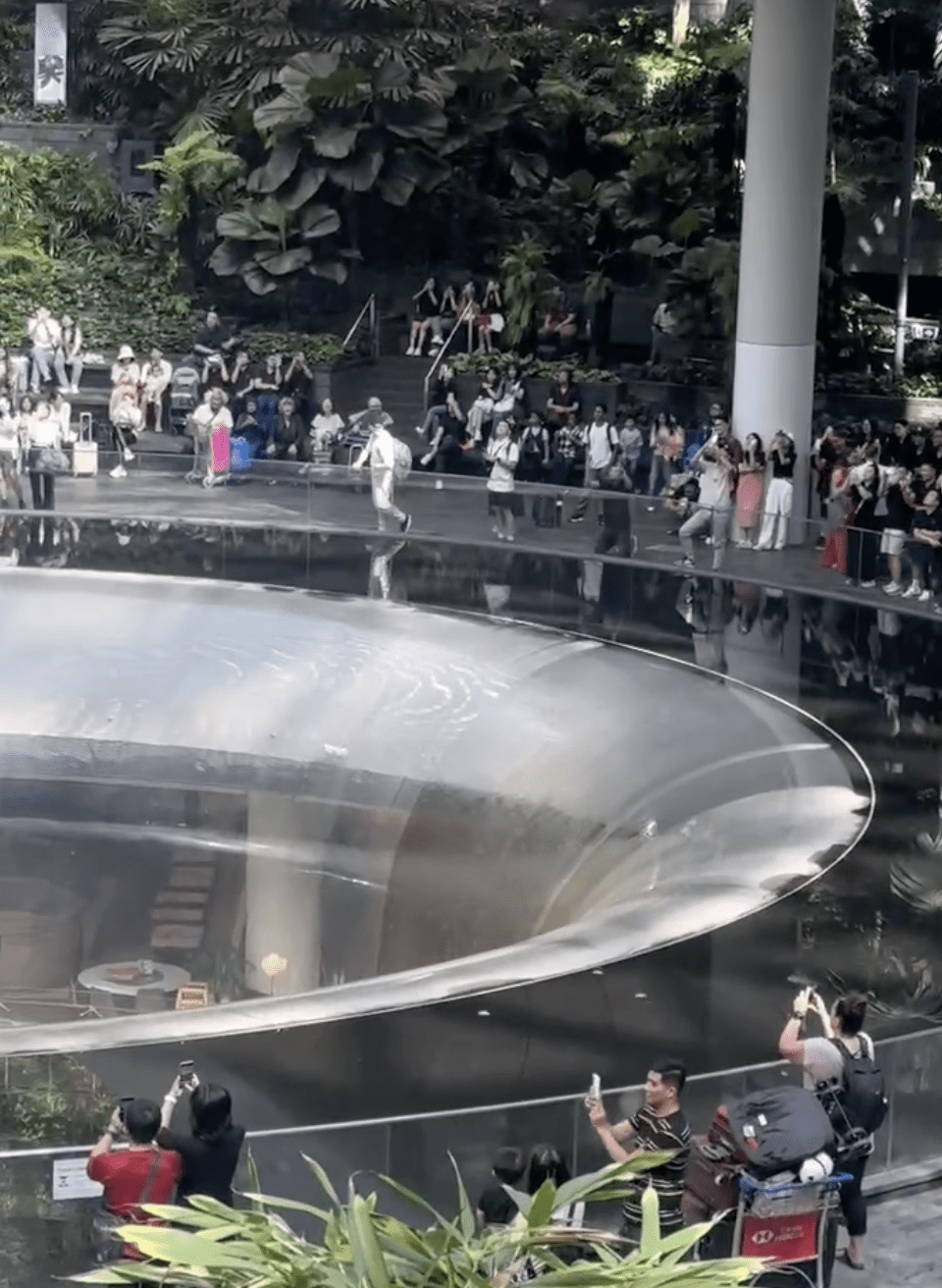 Foreigner Spotted On His Knees Praying In Front Of SG's Iconic Jewel Changi Rain Vortex