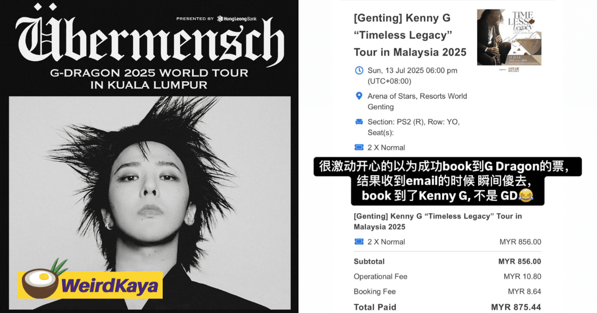 M’sian Thinks She Bought G-Dragon Concert Ticket, Only To Realise It Was Kenny G