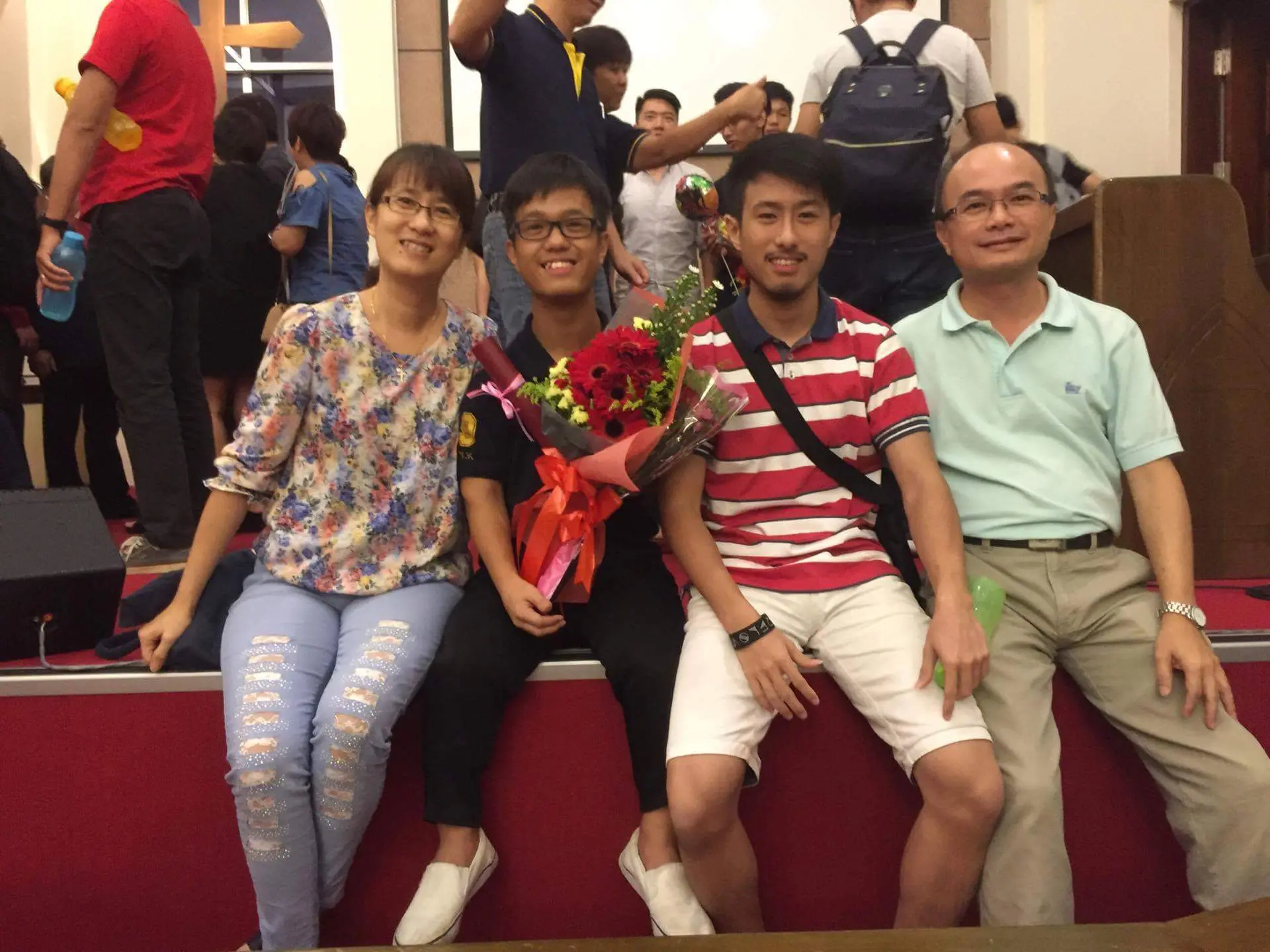 Gabriel and his supportive family