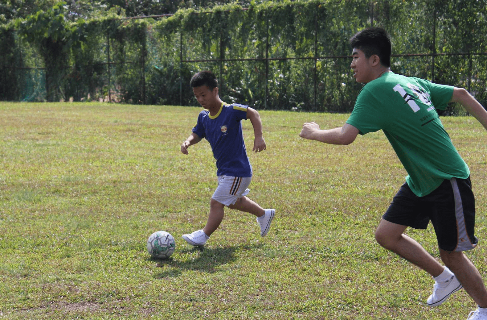Gabriel playing football