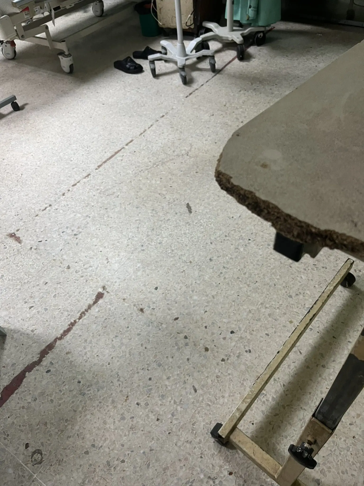 A cracked table in a government hospital at Johor 