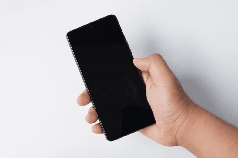 hand holding handphone