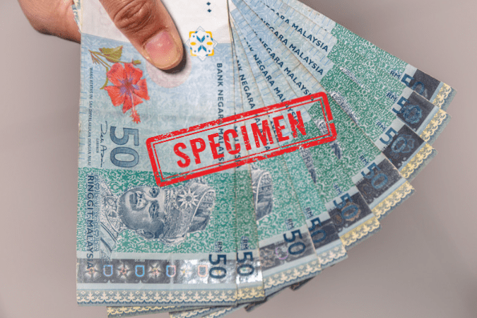 Handful of RM50 notes