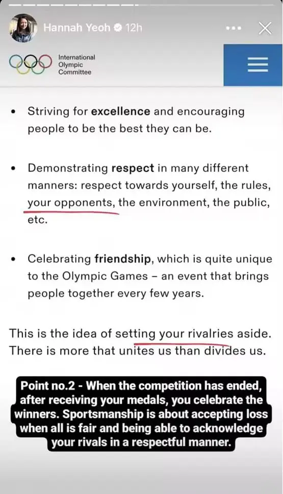 Hannah Yeoh on praising rivals