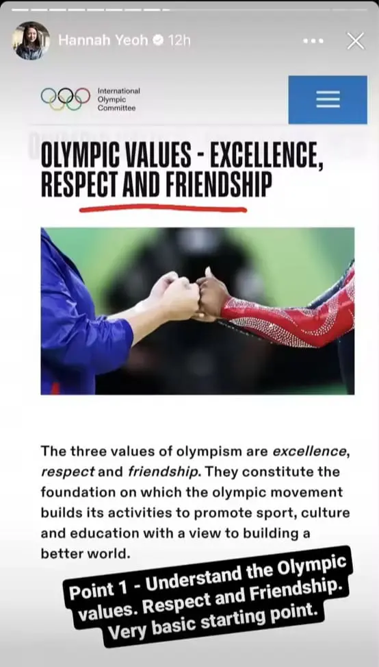 Hannah Yeoh shares Olympic values