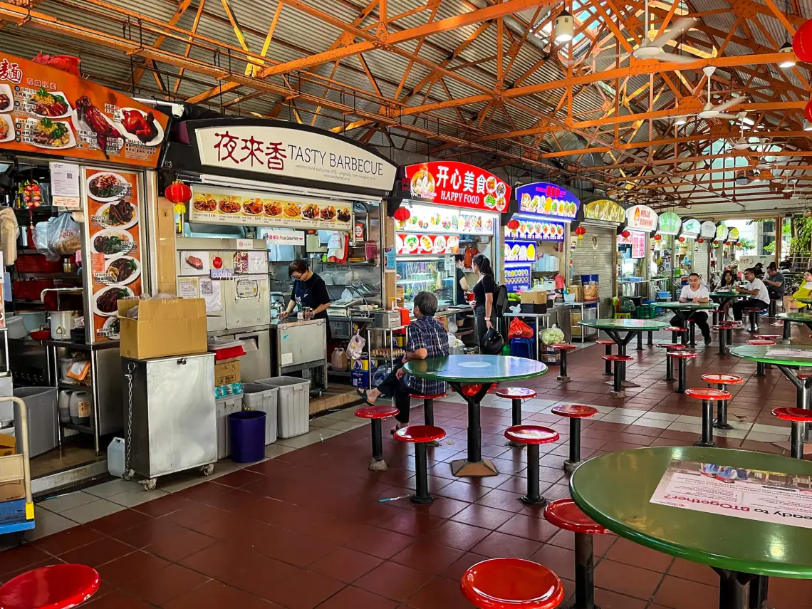 Hawkers stalls in Singapore