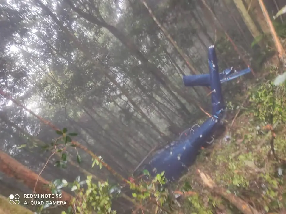 Crashed helicopter at Cameron Highlands